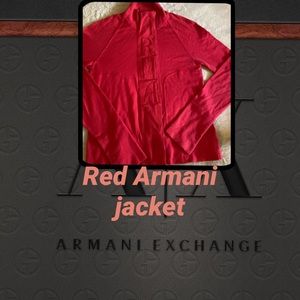 ❤️Red long sleeved ARMANI EXCHANGE zip up top❤️